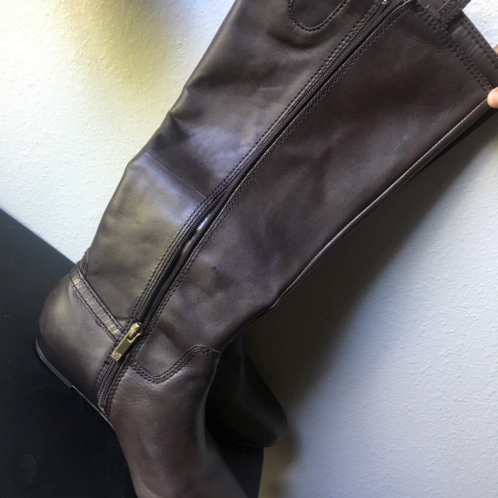 Chocolate Leather Anne Klein Boots (Sz 8)